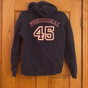F45 Women’s Coach Uniform Zip-Up Hoodie - Small Red White and Blue